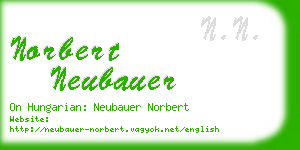 norbert neubauer business card